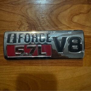 Used OEM Right-Hand "iForce 5.7L V8" Fender Emblem 2007-2013 Toyota Tundra